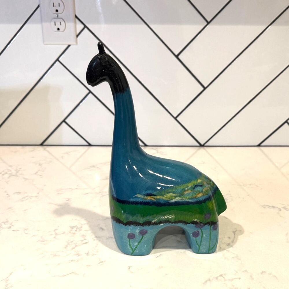 Vintage Mid-Century Modern Whimsical Hand Painted Ceramic Giraffe Figurine 11" H - Picture 4 of 10